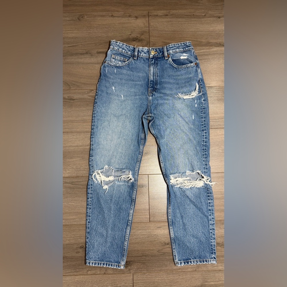 Zara Light Blue Distressed Jeans